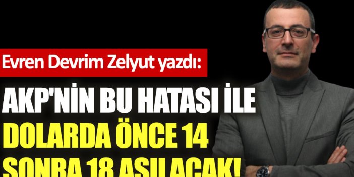 AKP'nin bu hatası ile dolarda önce 14 sonra 18 aşılacak!