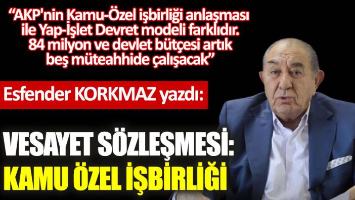 Vesayet sözleşmesi: Kamu Özel işbirliği