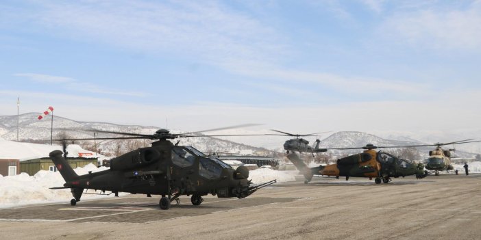Tunceli'de terörle mücadeleye 2 Atak helikopter dahil edildi