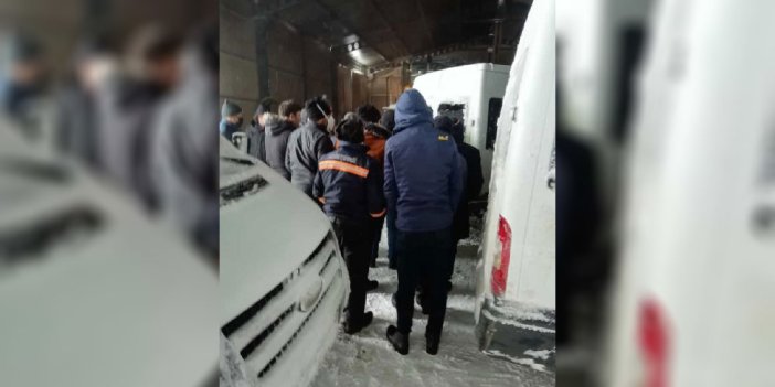 120 maden işçisi karda mahsur kaldı