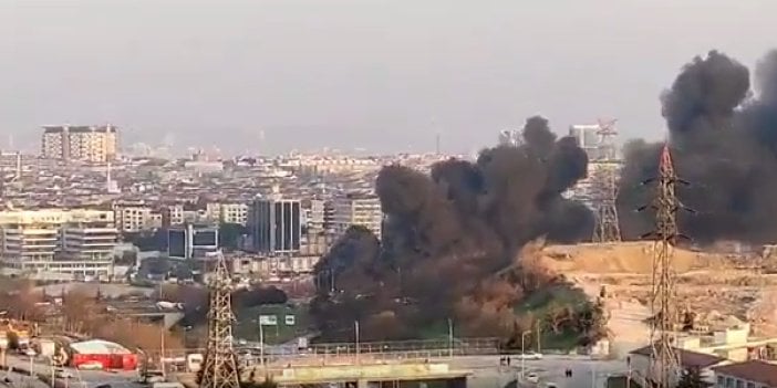 İstanbul'da Kuru Gıda Hali'nde yangın! Ekiplerin müdahalesi sürüyor