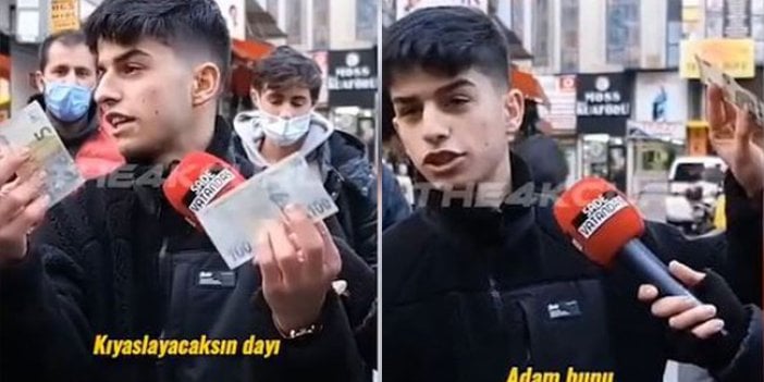 5 Euro ile 100 Lira arasındaki farkı anlattı sosyal medya yıkıldı! Gelen tepkiler genç adamı çıldırttı