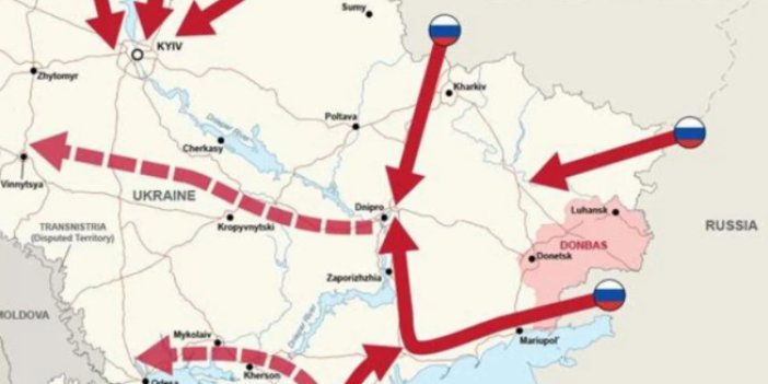 "İşgal planı" iddiası: İngiltere, Rusya'nın olası işgal haritasını yayımladı