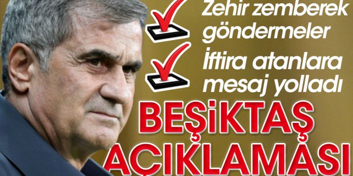 Son dakika. Şenol Güneş'ten çok sert Beşiktaş açıklaması!