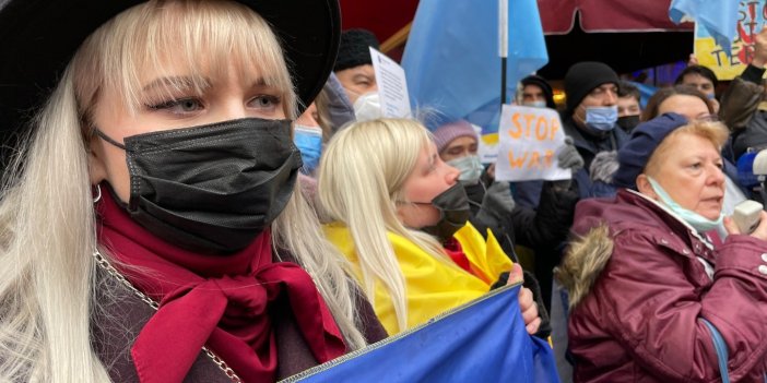 Ukraynalılardan İstanbul’da protesto gösterisi