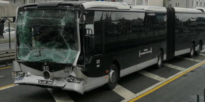 İstanbul'da metrobüs kazası. 7 yaralı