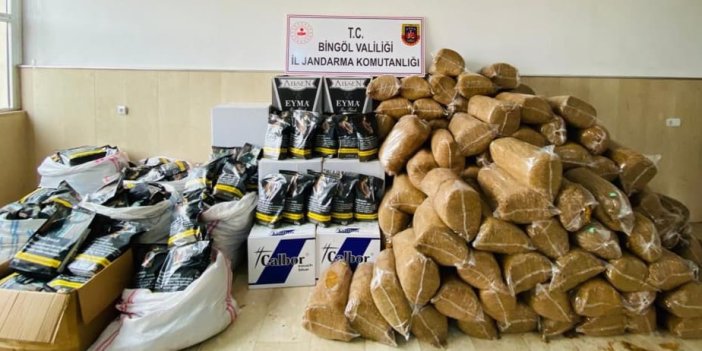 Bingöl'de 1000 kilogram kaçak tütün ele geçirildi