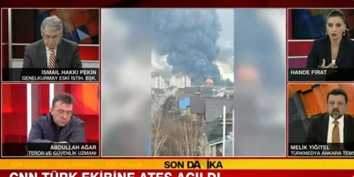 Hande Fırat canlı yayında duyurdu! Ukrayna'da CNN Türk ekibinin aracına ateş açıldı