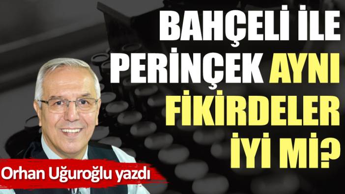 Bahçeli ile Perinçek aynı fikirdeler iyi mi?