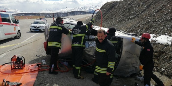 Erzincan'da trafik kazası: 1 ölü 1 yaralı