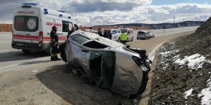 Erzincan’da otomobil devrildi: 1 ölü, 1 yaralı