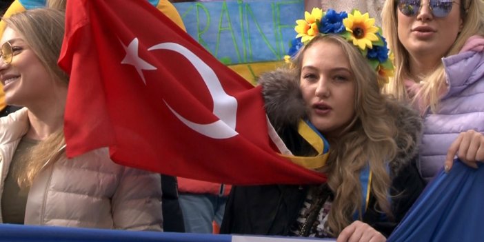 İstanbul'daki Ukraynalıların savaş karşıtı eylemleri sürüyor