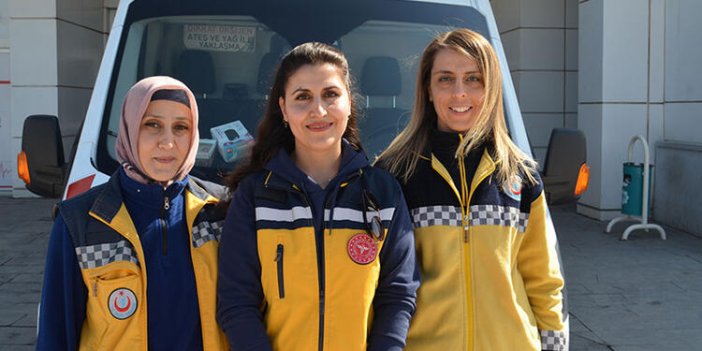 Yaşam mücadelesinde 3 kadın ambulans şoförü!