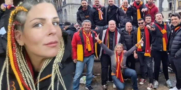 Pelin Öztekin Galatasaray’ı Barcelona’da yalnız bırakmadı