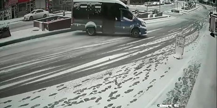 Sürücüler buzlu yollarda ecel teri döktü