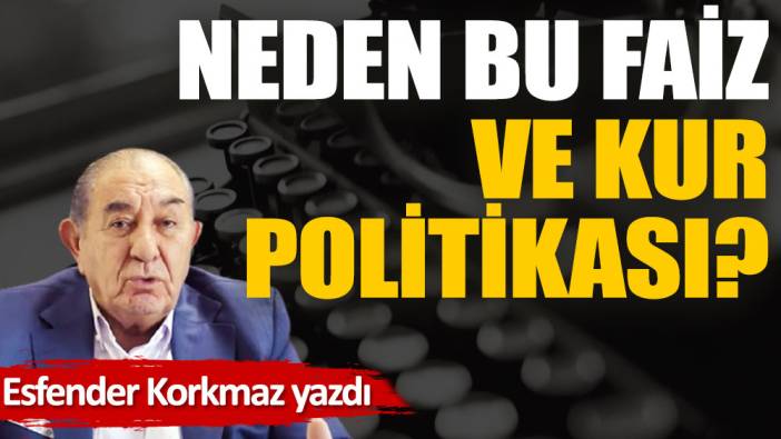 Neden bu faiz ve kur politikası?