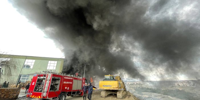 Karabük'te fabrika yangını