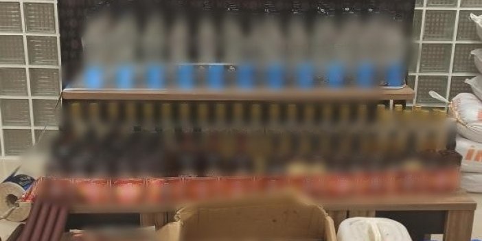 Manisa'da 222 şişe sahte içki ele geçirildi