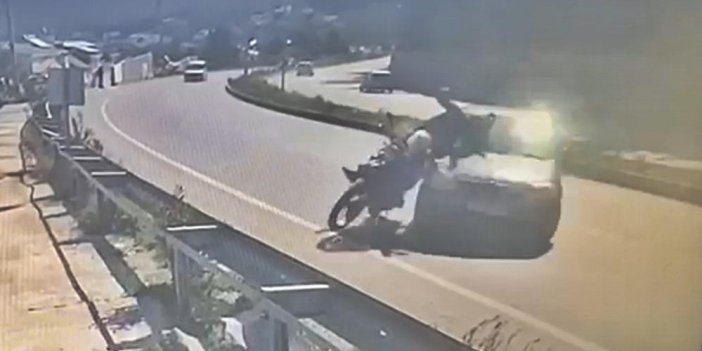 Bodrum'da motosiklete aracıyla böyle çarptı