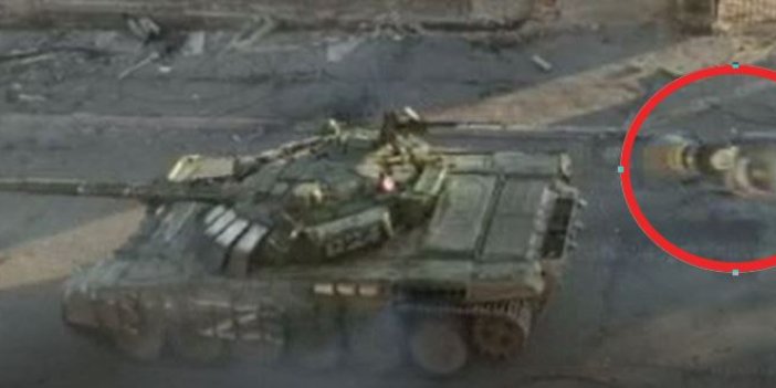 Tanksavar Rus tankına böyle isabet etti