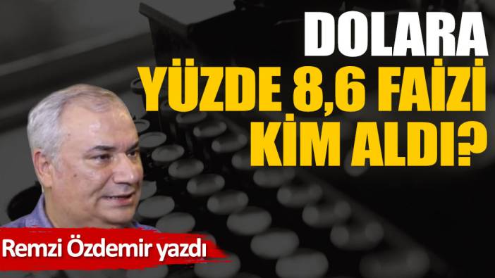 Dolara yüzde 8,6 faizi kim aldı?