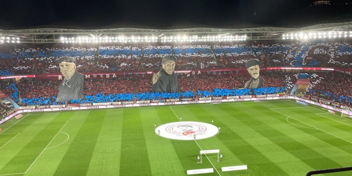 Dev maç öncesi Trabzonspor'dan dikkat çeken kareografi