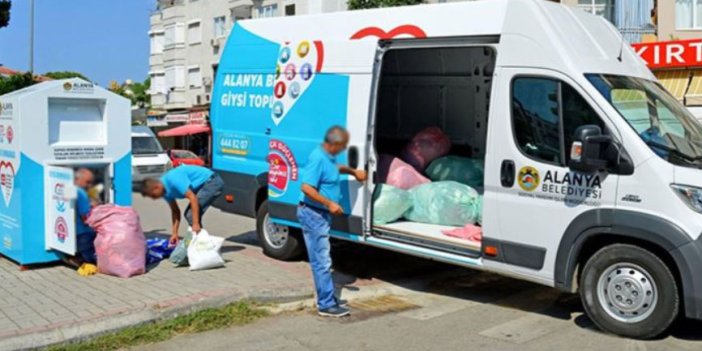 MHP’li belediye, giysi kumbarasında toplanan ikinci el kıyafetleri ihaleye çıkardı