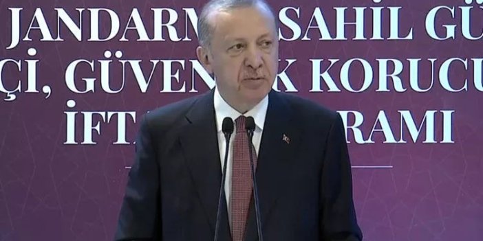 Cumhurbaşkanı Erdoğan güvenlik güçleriyle iftar buluşmasında konuşuyor