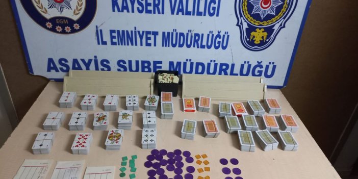 Kayseri'de 22 kişiye 40 bin TL 'kumar' cezası