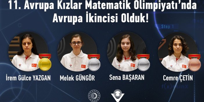 Türkiye, Avrupa Kızlar Matematik Olimpiyatı'nda Avrupa 2'ncisi oldu