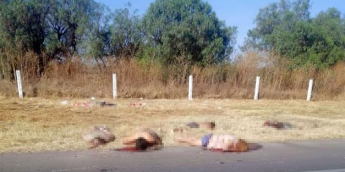Yol kenarında infaz edilmiş halde 6 ceset bulundu