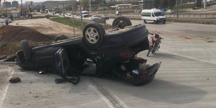 Kırıkkale'de otomobil devrildi. 4 yaralı