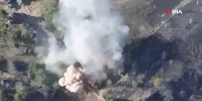 Ukrayna ordusu Rus hedeflerini havadan vurdu