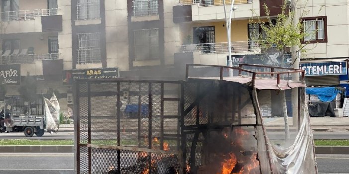 Karton toplayıcısı kesilen cezaya kızdı, ekmek teknesini ateşe verdi