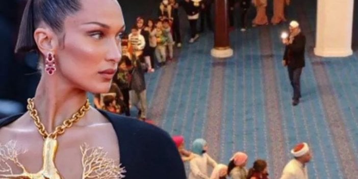 Dünyaca ünlü Filistinli manken Bella Hadid'ten, ''Teravih Treni'paylaşımı