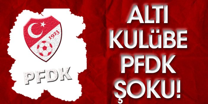6 Süper Lig takımına PFDK şoku