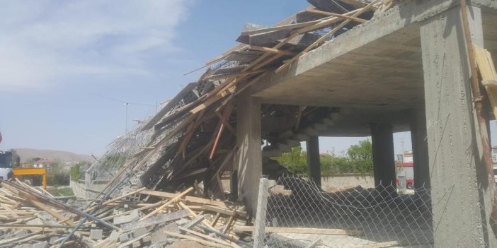 İnşaatı devam eden binada göçük: 2 işçi yaralandı