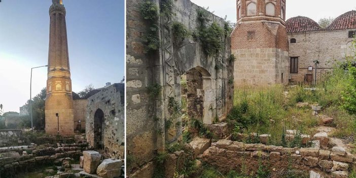 Antalya'nın simgesi Yivli Minare’nin içler acısı hali! 1 yılda ziyarete açılacaktı, bakımsızlıktan yabani otlar çıktı…