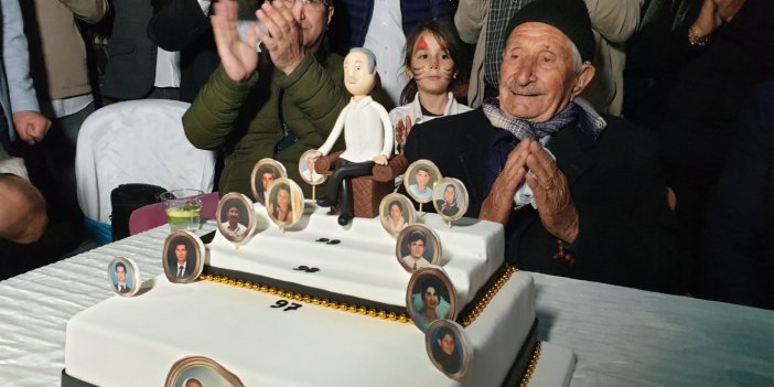 100 yaşına giren adama sürpriz doğum günü partisi