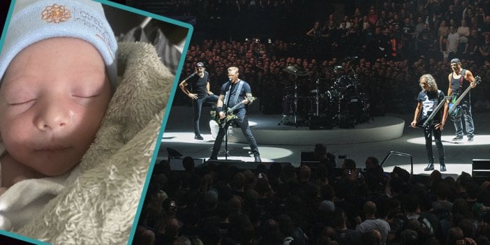 Metallica konserinde bebeğini doğurdu