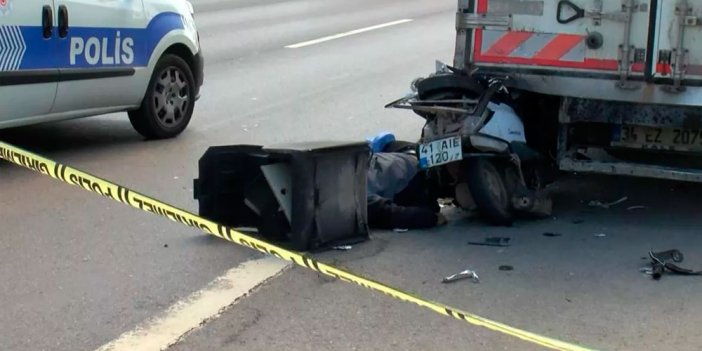 Pendikte kamyonete çarpan kurye hayatını kaybetti
