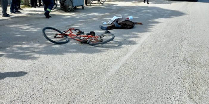 Kamyonun çarptığı bisikletli hayatını kaybetti