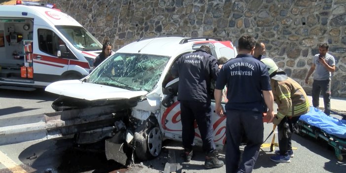Maltepe'de araç bariyerlere çarptı! Sürücü ağır yaralandı…