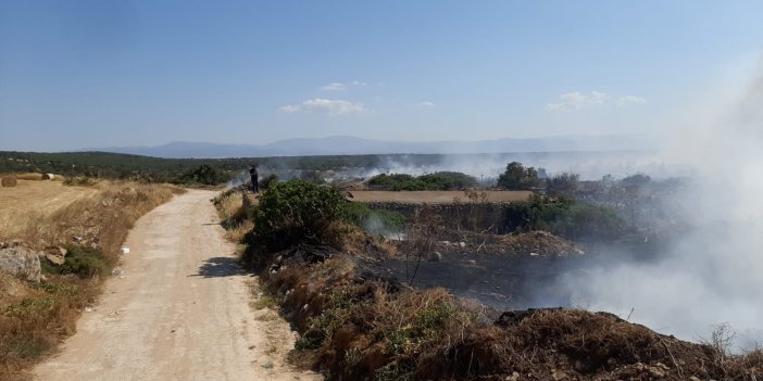 Girne'de çöplük alanda yangın