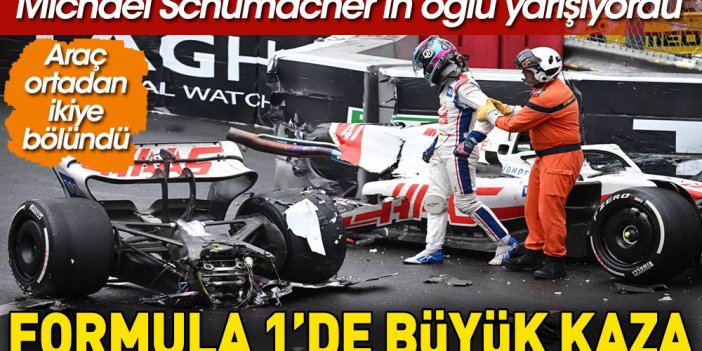 F1'de korkunç kaza. Araç ikiye bölündü. Schumacher'in oğlu ölümden döndü