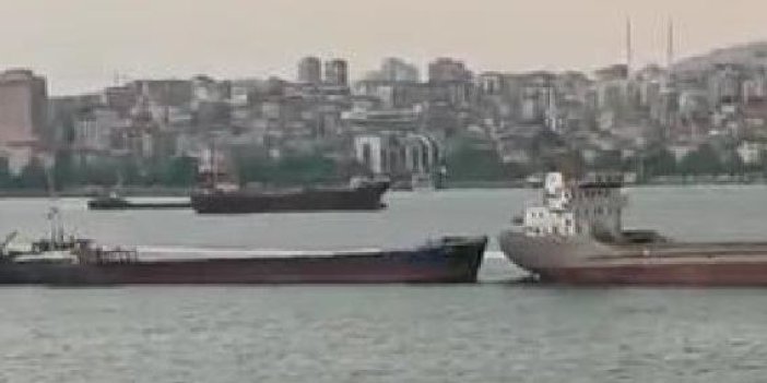 İstanbul'da iki kuru yük gemisi çarpıştı, her iki gemi de yollarına devam etti