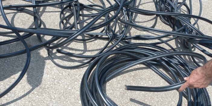 300 metre uzunluğundaki elektrik kablolarını çalan şüpheli yakalandı