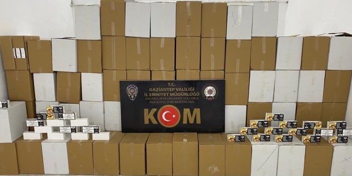 Gaziantep'te 5 milyon 460 bin boş makaron ele geçirildi