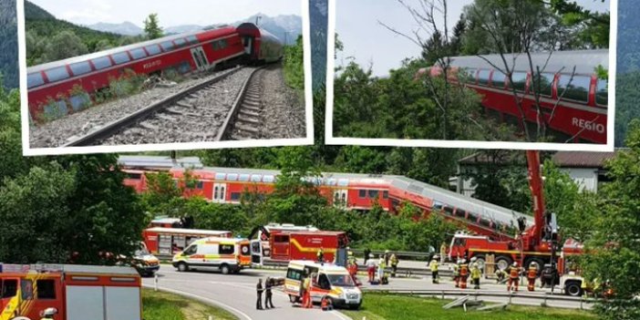 Almanya'da yolcu treni raydan çıktı: 3 ölü, 60 yaralı