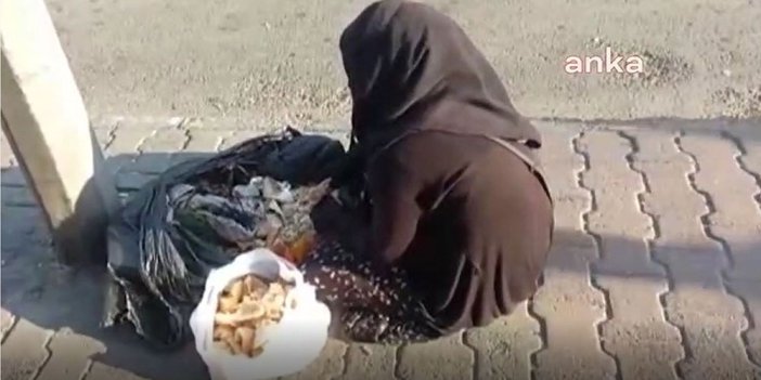 3 çocuk annesi kadın çöpten ekmek toplarken görüntülendi